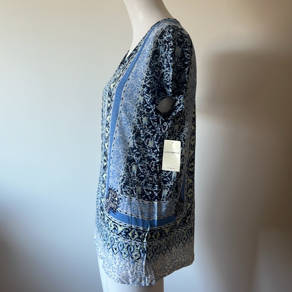 Lucky Brand bohemian Top Size M New With Tag - Picture 3 of 10